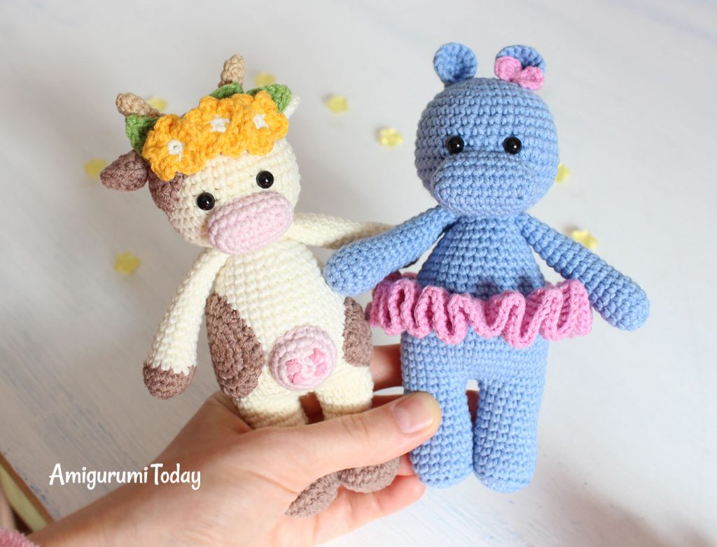 Корова амигуруми описание вязаной игрушки крючком Корова амигуруми описание вязаной игрушки крючком
