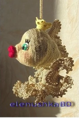 Вязаная Золотая рыбка. Схема | Crochet, Dinosaur, Dinosaur stuffed animal